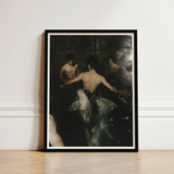 Black-framed Art Print Classical Painting Dancers Dark Water Gay Grunge Baroque, Lumbar Dip Ballet, Deltoid Ridge