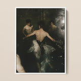 Dipping - Gay Grunge Baroque Ballet Art Print / Canvas, Gay Grunge Baroque, Lumbar Dip Ballet Art Print, Deltoid Ridge Grunge Baroque