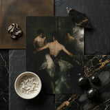 Dipping - Gay Grunge Baroque Ballet Art Print / Canvas Darkly Textured Marble Slab Gold, Lumbar Dip, Deltoid Ridge Prints
