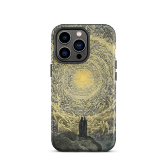 The Divine Comedy Paradiso - Gustave Dore Phone Case Iphone 13 Pro / Matte Iphone Case Illustration Two Figures Beneath Radiant Sky Divine