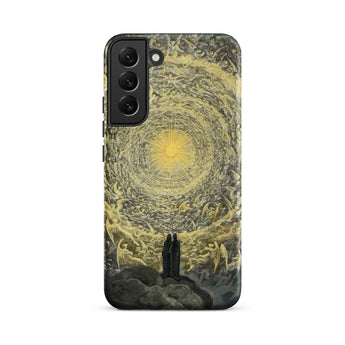 The Divine Comedy Paradiso - Gustave Dore Phone Case Samsung Galaxy S22 Plus / Matte Phone Case Dark Cosmic Design Golden Light Center