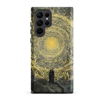 The Divine Comedy Paradiso - Gustave Dore Phone Case Samsung Galaxy S22 Ultra / Matte Black Phone Case Detailed Golden Dark-toned