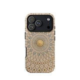 Divine Order - Islamic Geometric Art Phone Case Iphone 17 Pro / Matte Gold Mandala Iphone 12 Case Textured Pattern Dual Islamic Geometric