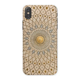 Divine Order - Islamic Geometric Art Phone Case Iphone x / Matte Decorative Phone Case Intricate Mandala-style Pattern Beige Gold Islamic