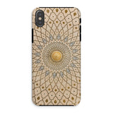 Divine Order - Islamic Geometric Art Phone Case Iphone Xs / Matte Decorative Phone Case Intricate Mandala-style Pattern Beige Gold Islamic