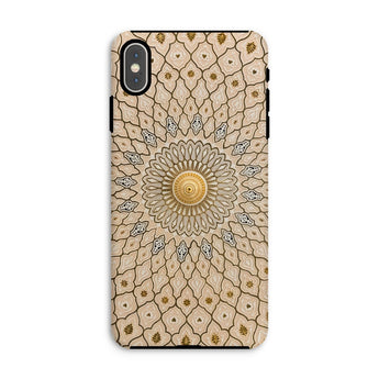 Divine Order - Islamic Geometric Art Phone Case Iphone Xs Max / Matte Decorative Phone Case Intricate Mandala-style Pattern Beige Gold