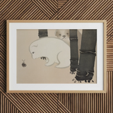 Dog and Snail - Kamisaka Sekka Kacho-e Art Print / Canvas, Kamisaka Sekka, Kamisaka Sekka’s Dog, Snail Kacho-e Print