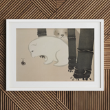 Dog and Snail - Kamisaka Sekka Kacho-e Art Print / Canvas, Kamisaka Sekka, Kamisaka Sekka’s Dog, Snail Kacho-e Print
