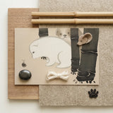 Dog and Snail - Kamisaka Sekka Kacho-e Art Print / Canvas Whimsical Illustrated Postcard White Polar Bear Bamboo, Sekka’s, Prints
