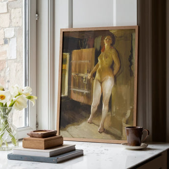 At the Door of the Loft - Anders Zorn Art Print / Canvas, Anders Zorn, Anders Zorn Paints, Four-pigment Austerity Mora, Austerity Mora