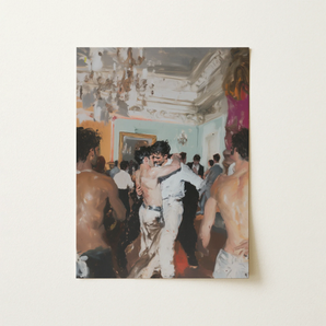 Double Trouble - Vintage Gay Tea Dance Art Print / Canvas, 12x16’’ / 31x41cm / Unframed / no Border, Posters Prints & Visual Artwork, Toby