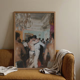 Double Trouble - Vintage Gay Tea Dance Art Print / Canvas Framed Painting Lively Dance Scene Ornate Room Enclosed Vintage Gay Tea, Tea