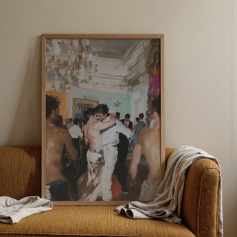 Double Trouble - Vintage Gay Tea Dance Art Print / Canvas, Vintage Gay Tea, Gay Tea Dance, Chandelier Stutters