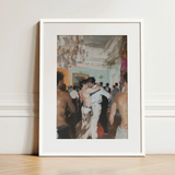 Double Trouble - Vintage Gay Tea Dance Art Print / Canvas White-framed Art Print Lively Dance Scene Ornate Room Vintage Gay Tea, Tea Dance,