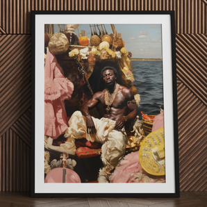 Douglas - Black Gay Pirate Art Print / Canvas, 24x32’’ / 61x81cm / Frame / Matboard, Posters Prints & Visual Artwork, Toby Leon