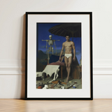 Dr. Death - Surreal Gay Vampire Art Print / Canvas, 12x16’’ / 31x41cm / Black Frame / Matboard, Posters Prints & Visual Artwork, Toby Leon