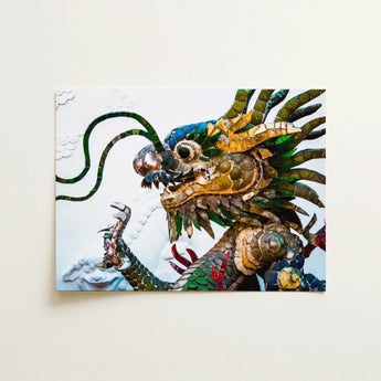Drag Racer - Vietnamese Dragon Mosaic Art Print / Canvas, 16x12’’ / 41x31cm / Unframed / no Border, Posters Prints & Visual Artwork, Toby