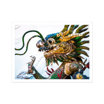 Drag Racer - Vietnamese Dragon Mosaic Art Print / Canvas, 14x11’’ / 36x28cm / Unframed / White Border, Posters Prints & Visual Artwork,