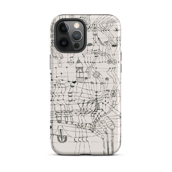 Drawing Knotted in the Manner of a Net - Paul Klee Phone Case Iphone 12 Pro Max / Matte Phone Case Abstract Line Art Paul Klee Iphone,