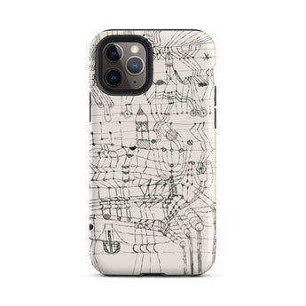 Drawing Knotted in the Manner of a Net - Paul Klee Phone Case Iphone 11 Pro / Matte Iphone Case Abstract Line Art Paul Klee Iphone, Case,