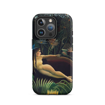 The Dream - Henri Rousseau Phone Case Iphone 16 Pro / Matte Phone Case Detailed Dark-toned Illustration Nude Woman Lush Inside Henri