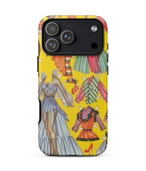 Iphone 17 Pro Max / Matte Dress-up Doll Phone Case, Wraps, Mid-century Paper, Sheet