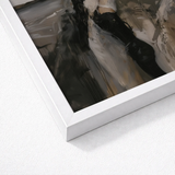 Modern Abstract Painting Sleek White Frame Bold Strokes Latino Gay Couple, Surreal, Art Print