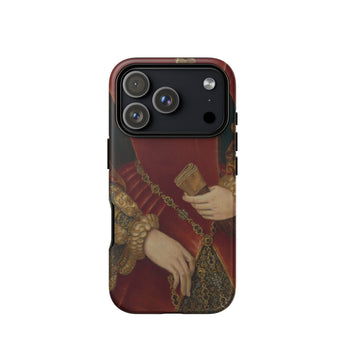 Duchess of Norfolk - Hans Eworth Phone Case Iphone 17 Pro / Matte Red Gold Phone Case Intricate Design Made Plastic Hans Eworth, Tudor