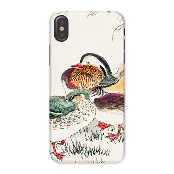 Duck & Barley - Numata Kashu Meiji Phone Case Iphone x / Matte Phone Case Colorful Illustration Two Ducks Traditional Asian Numata Kashu,
