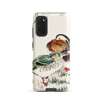 Duck & Barley - Numata Kashu Meiji Phone Case Samsung Galaxy S20 / Matte Phone Case Detailed Illustration Two Ducks Vibrant Orange Numata