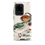 Duck & Barley - Numata Kashu Meiji Phone Case Samsung Galaxy S20 Ultra / Matte Phone Case Detailed Illustration Two Ducks Vibrant Orange