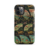 Ducks & Cranes Fan Pattern - G.a. Audsley Phone Case Iphone 11 Pro / Matte Patterned Phone Case Meiji-era Textile Patterns, Cranes Fan