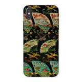 Ducks & Cranes Fan Pattern - G.a. Audsley Phone Case Iphone x / Matte Phone Case Japanese Fan Crane Pattern Meiji-era Textile Patterns,