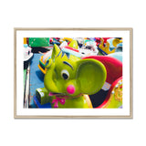 No Dumbo 2 + too Giclée Print, Framed Green Elephant Ride