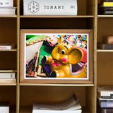 No Dumbo Giclée Print / Canvas Framed Photograph Yellow Cartoon Mouse Character Amusement Park Dumbo Giclée Print, Vibrant Carousel