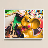 No Dumbo Giclée Print / Canvas Golden Mouse-shaped Carousel Ride Pink Nose Bow Shiny, Vibrant Elephant, Fair Trade Practices Prints