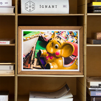No Dumbo Giclée Print, Framed Photograph Yellow Cartoon Mouse Character Amusement Park