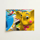 No Dumbo Three Giclée Print / Canvas Vibrant Yellow Cartoon Elephant Pink Cheeks Bow Painted Dumbo Three Giclée, Giclée Print, Waking Dream