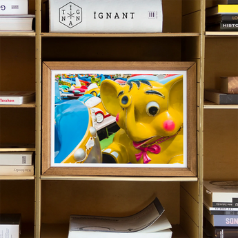 No Dumbo Three Giclée Print, Framed Photograph Yellow Cartoon-style Character Googly Eyes Red