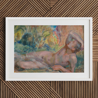 Dying Adonis - Magnus Enckell Fine Art Print / Canvas, Enckell’s Adonis Lies, Restless Foliage, Final Embers