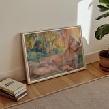 Dying Adonis - Magnus Enckell Fine Art Print / Canvas Framed Impressionist-style Painting Nude Figure Lush Colorful Garden Enckell’s Lies,