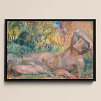 Dying Adonis - Magnus Enckell Fine Art Print / Canvas Framed Painting Nude Figure Impressionistic Style Soft Pink Enckell’s Adonis Lies,
