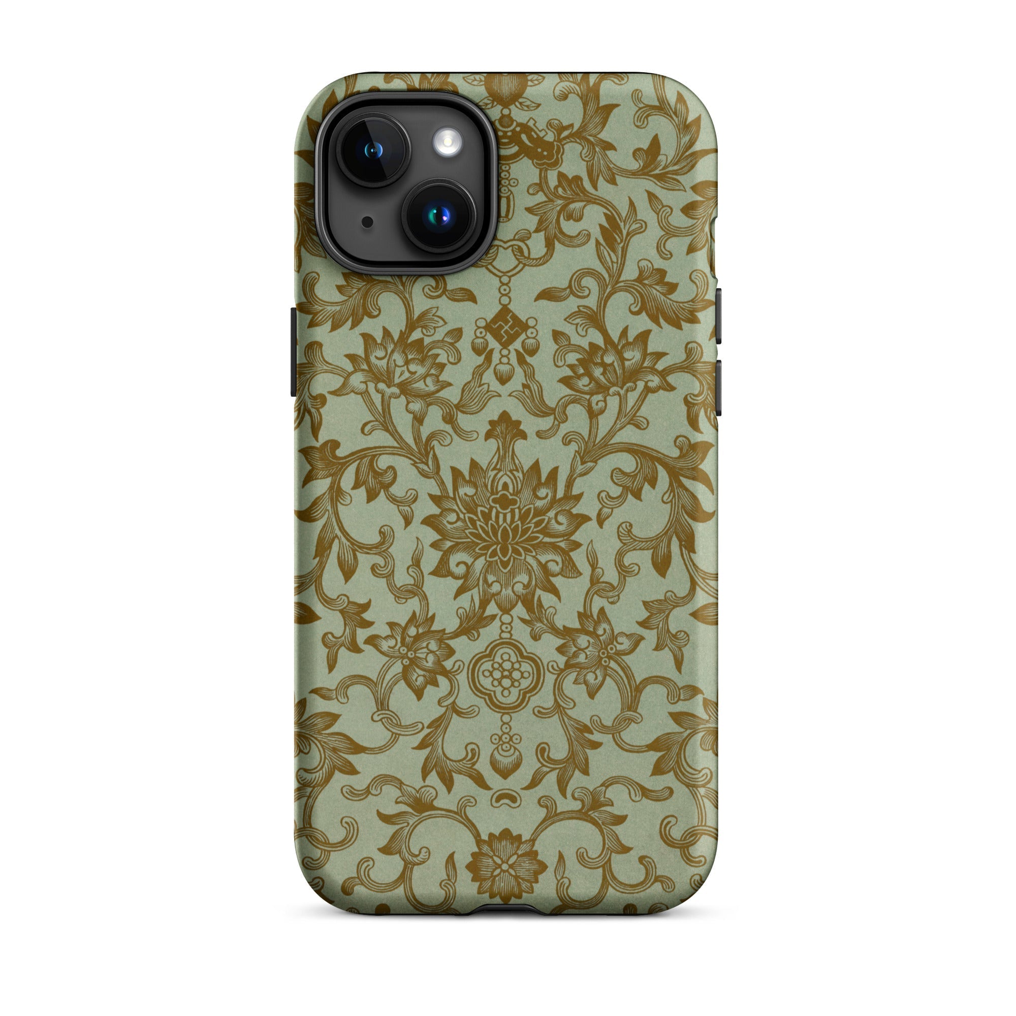 Earthy Chinese Florals - Owen Jones Iphone Case, 15 Plus / Matte, Floral Patterned Phone Case