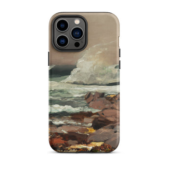 Eastern Point - Winslow Homer Phone Case Iphone 13 Pro Max / Matte Beige Phone Case Painted Coastal Scene Waves Rugged Eastern Point,