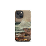 Eastern Point - Winslow Homer Phone Case Iphone 13 Mini / Matte Beige Phone Case Painted Coastal Scene Waves Rugged Eastern Point, Winslow