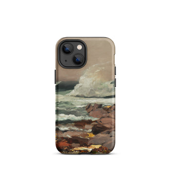 Eastern Point - Winslow Homer Phone Case Iphone 13 Mini / Matte Beige Phone Case Painted Coastal Scene Waves Rugged Eastern Point, Winslow
