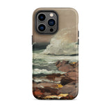 Eastern Point - Winslow Homer Phone Case Iphone 14 Pro Max / Matte Beige Phone Case Painted Coastal Scene Waves Rugged Eastern Point,