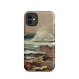 Eastern Point - Winslow Homer Phone Case Iphone 11 / Matte Rugged Earth-toned Phone Case Painted Coastal Scene Waves Eastern Point, Winslow