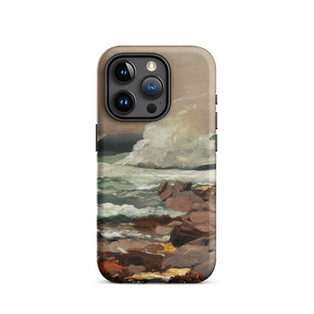 Eastern Point - Winslow Homer Phone Case Iphone 15 Pro / Matte Rugged Earth-toned Phone Case Painted Coastal Scene Waves Eastern Point,