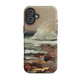 Eastern Point - Winslow Homer Phone Case Iphone 16 Plus / Matte Phone Case Textured Impressionistic Painting Ocean Waves Rugged Eastern